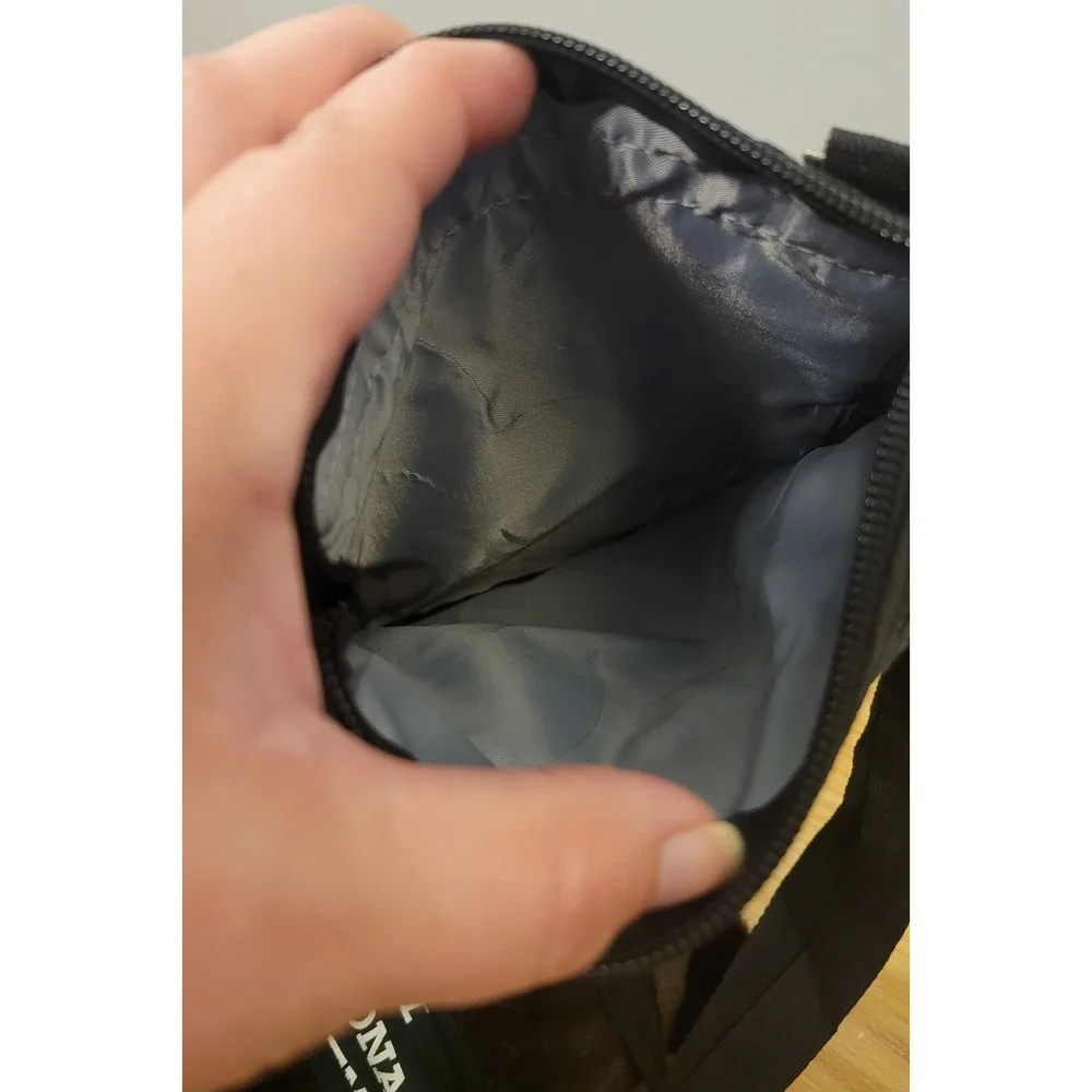 Harley Davidson Crossbody Travel Bag Black 3 Zipper Utility Pouch Purse